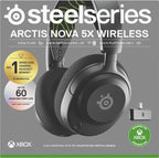 SteelSeries Arctis Nova 5X Wireless - Xbox Gaming Headset - 100+ Audio Presets via App - Neodymium Magnetic Drivers - 60H Battery - 2.4GHz/BT - ClearCast Gen2.X Mic - Supports PC, PS, Mobile