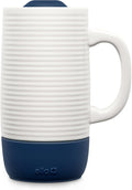 Ello Jane 18oz Ceramic Travel Mug with Handle, Splash-Resistant Slider Lid and Built-in Coaster, Perfect for Coffee and Tea, BPA Free, Dishwasher Safe, Holiday Gift Her Him, Midnight