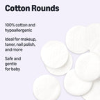 Amazon Essentials 100% Cotton Rounds, 100 Count (Previously Amazon Basics)