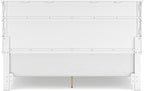 Signature Design by Ashley Headboard Only, King/California King, White | 52-inch height, Hardwood solids and durable engineered wood (MDF) substrate, Frame-mounted, Fortman Series