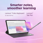 Lenovo Idea Tab Plus Android Tablet | 12.1 inch 2.5K (2560x1600) Display | MediaTek Dimensity 6400 | 12 GB RAM | 256 GB UFS 2.2 | Wi-Fi 5 | Luna Grey | Tab Pen + Folio Keyboard