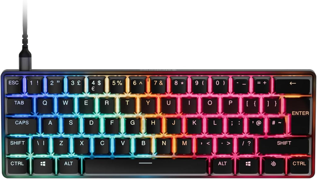 SteelSeries Apex Pro Mini Gen 3 Gaming Keyboard - 60 Percent Hall Effect Keyboard, Magnetic Keyboard with OmniPoint 3.0 Switches - Adjustable Actuation, Rapid Trigger, Rapid Tap/SOCD - English QWERTY