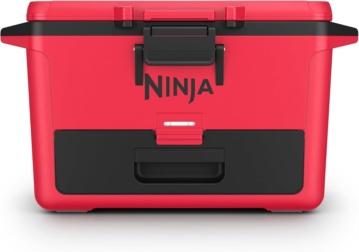 Ninja FrostVault™ 50qt Hard Cooler w/Dry Storage Drawer, Red, FB151RD1 | Ninja FrostVault keeps food cool, dry & separate under 40°F for days, with 50-qt capacity holding up to 80 cans