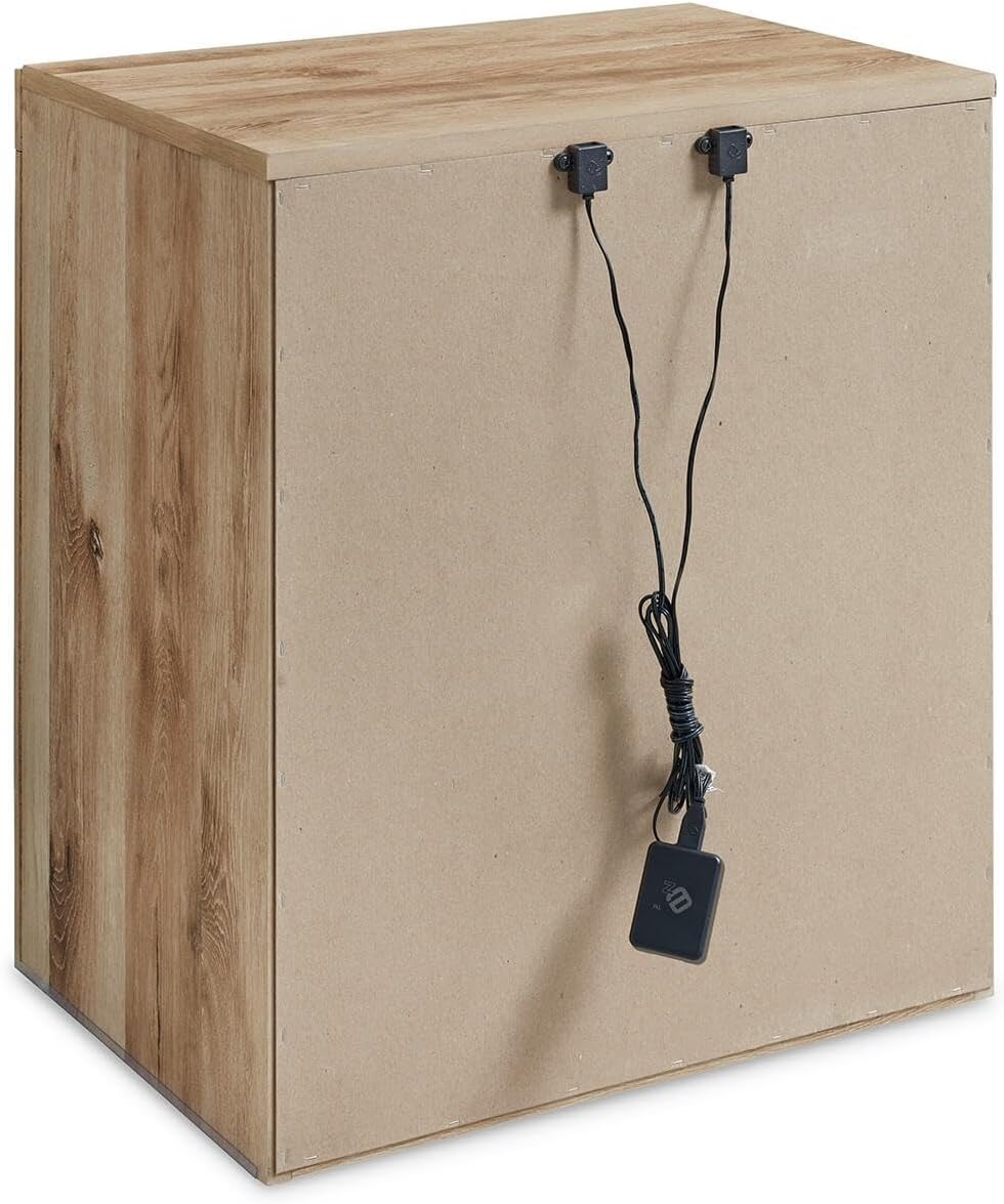 Signature Design by Ashley Rustic Nightstand with USB, Brown Bedside Table