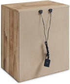 Signature Design by Ashley Rustic Nightstand with USB, Brown Bedside Table