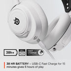 SteelSeries Arctis Nova 7X Wireless Xbox Series X/S Gaming Headset - Neodymium Magnetic Drivers - Dual Wireless Xbox & Bluetooth Audio - 38H USB-C Battery - AI Mic - Supports PS5, PC - White