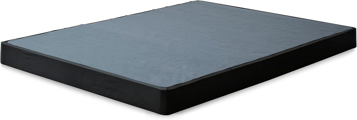 Signature Design by Ashley Box Spring, Heavy Duty Low Profile Cal King | Ultra low profile California King foundation, Sturdy metal box spring, Removable black fabric cover, Contemporary bed design