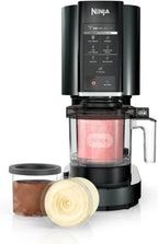 Ninja CREAMi Ice Cream, Sorbet, Milkshake Maker + 3 CREAMi Pints, Black | Sorbet and milkshake modes, Includes three pint containers