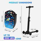 4in1 Suitcase Scooter,Ride on Suitcase for Kids,Toddler Flight Essential