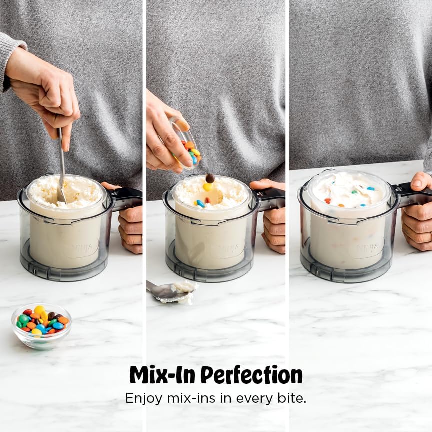 Ninja® CREAMi® 7-in-1 Ice Cream Maker, Ice Cream, Gelato and more, NC301 | Ninja CREAMi transforms frozen bases into ice cream, sorbet and milkshakes at a button touch, from healthy to indulgent.
