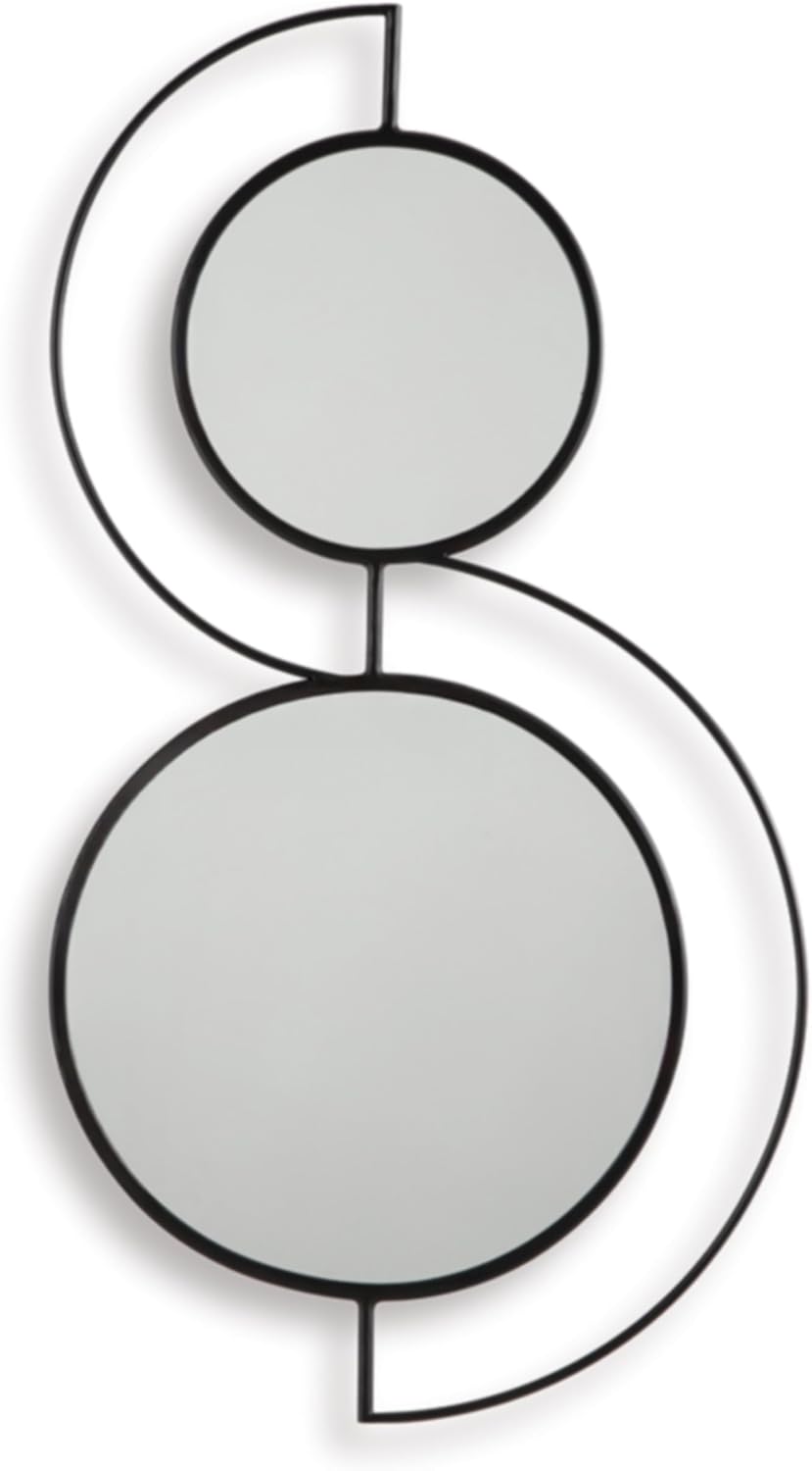 Signature Design by Ashley Shayham Modern Accent Mirror with Thin Frame, Black