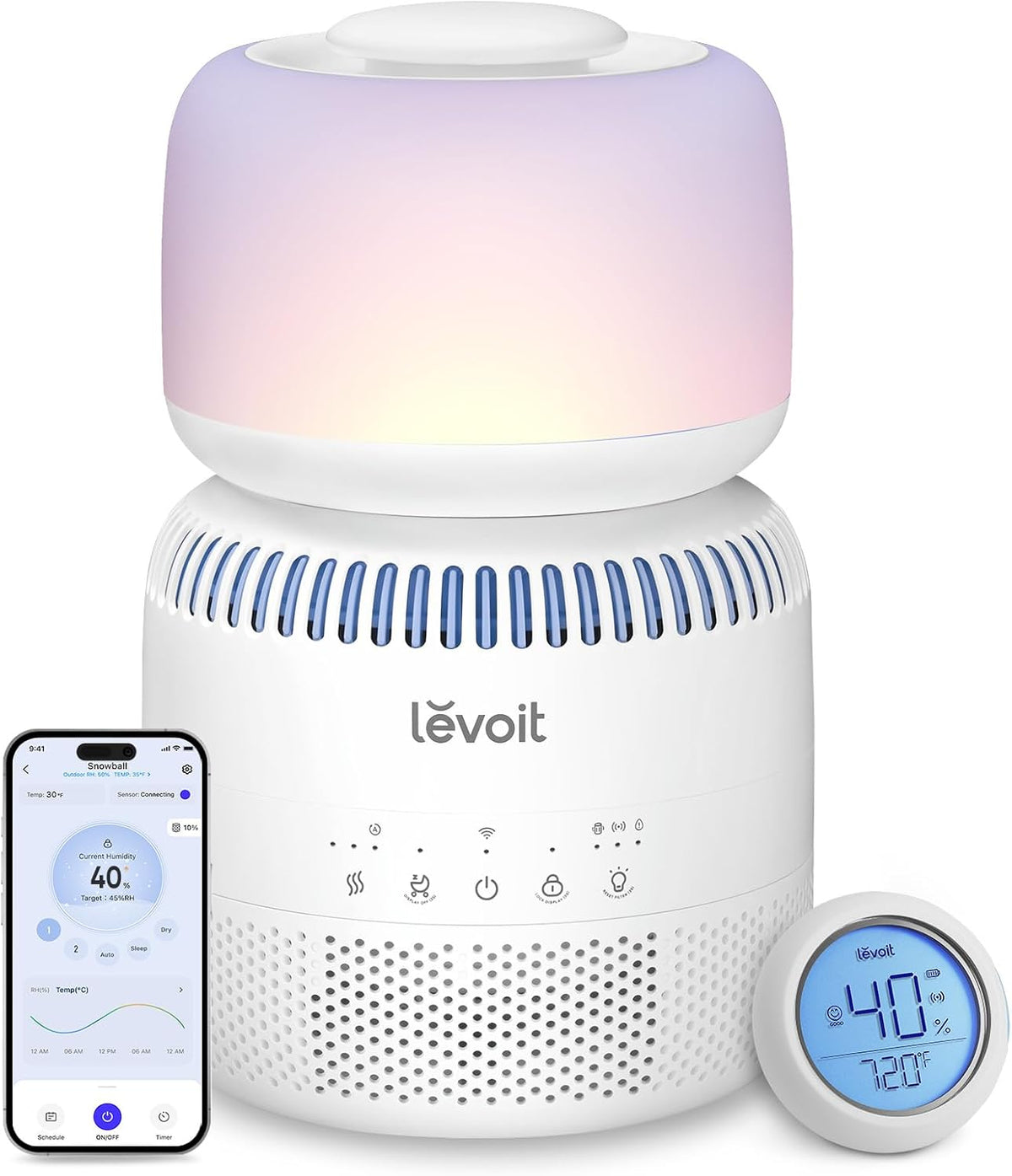 Levoit Top Fill Humidifiers for Bedroom, 2.5L Tank for Large Room, 25dB