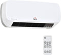HOMCOM Wall Mounted Space Heater, 2000W Ceramic Heater, White