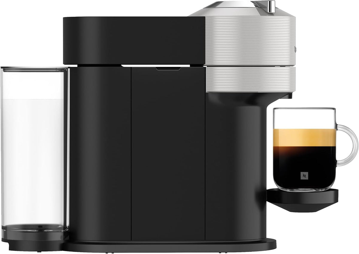 Nespresso Vertuo Next Automatic Pod coffee machine for Americano, Decaf, Espresso by Krups in Grey