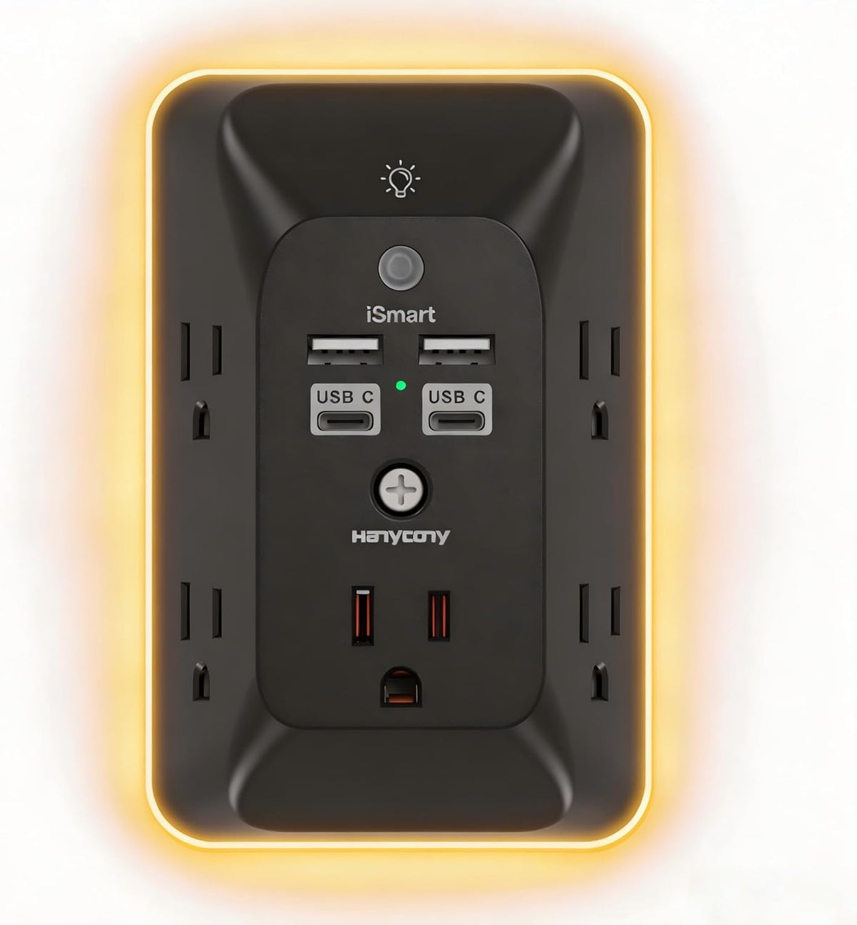 Outlet Extender with Night Light, Multi Plug Wall Outlet, Surge Protector