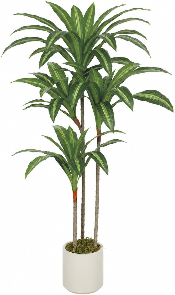 HOMCOM 120cm Artificial Dracaena Tree Bendable Trunks, Green