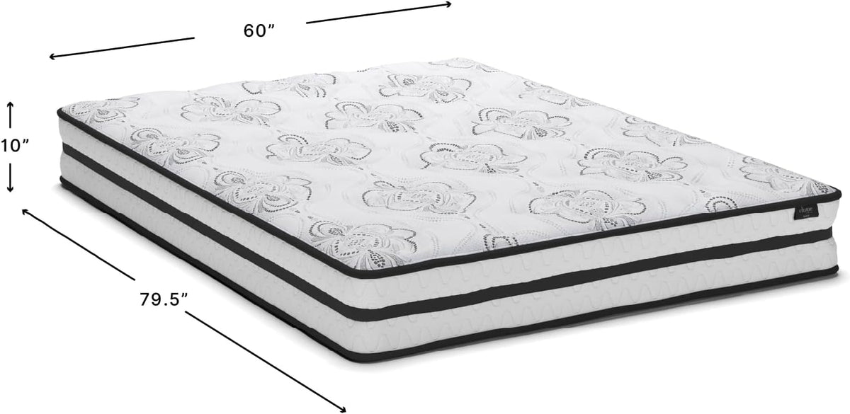 Signature Design by Ashley Queen Mattress, 10 Inch Medium Firm Hybrid