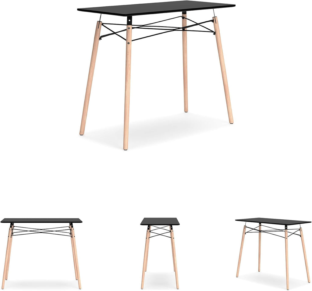Signature Design by Ashley Jaspeni Industrial Home Office Desk, Black & Light Brown