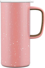 Ello Campy 18oz Insulated Stainless Steel Travel Mug with Handle, Peach