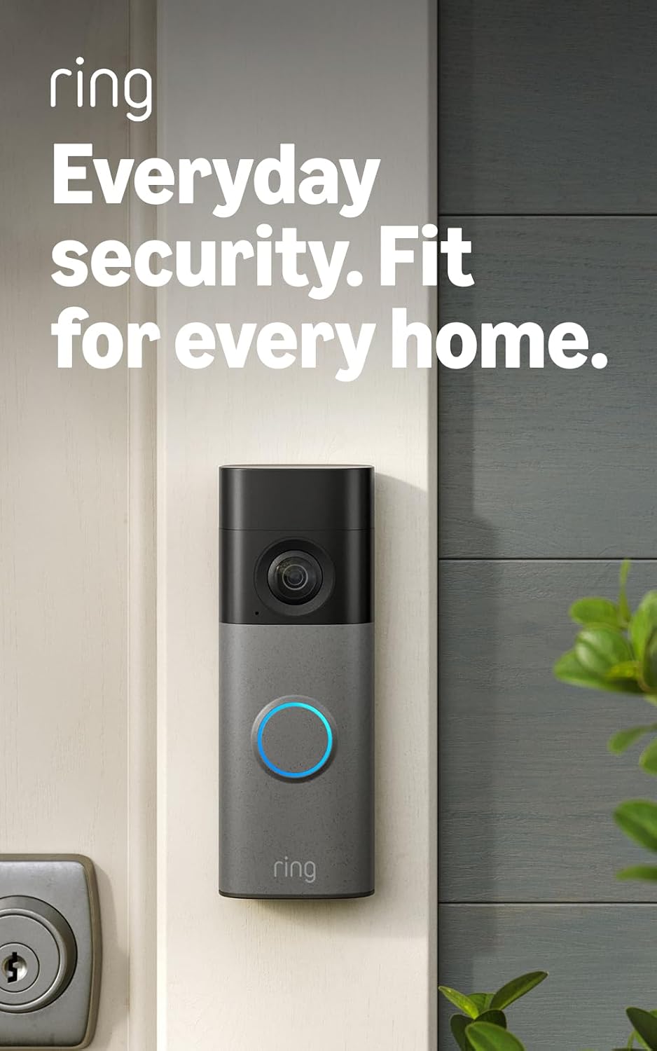 Ring Battery Video Doorbell 2K (newest gen), DIY Wireless Doorbell Camera, Retinal 2K, 6x Zoom, Two-Way Talk, Easy to install, Built-In Battery, 30-day free trial of Ring Subscription Plan