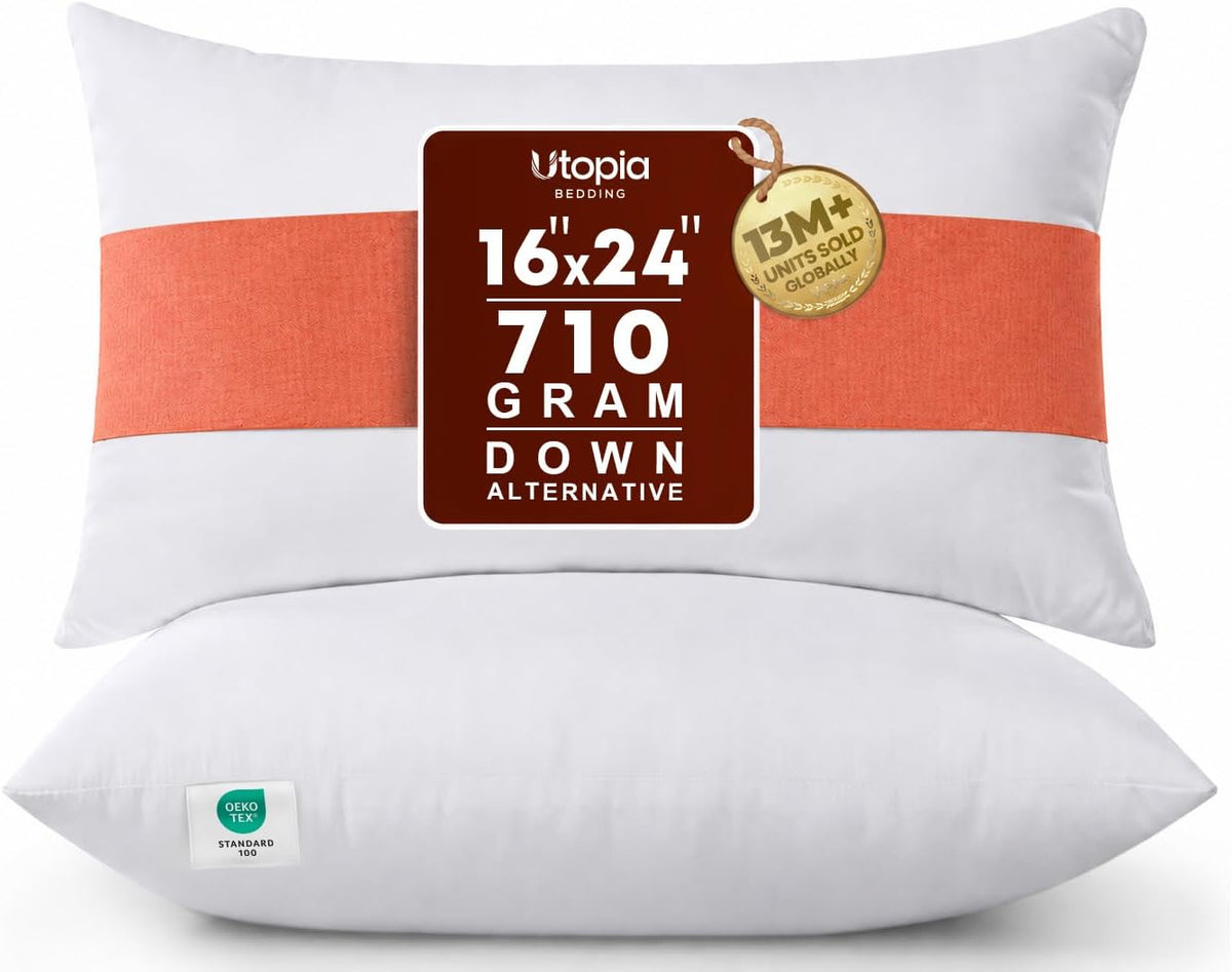 Utopia Bedding 18x18 Pillow Inserts, White Throw Pillows for Couch, 2 Pack