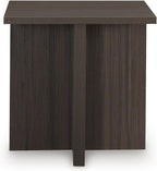 Signature Design by Ashley Zendex Contemporary Table Set with Pedestal Base, Set of 2, Dark Brown