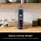Ninja Pods & Grounds Iced Coffee Maker, K-Cup Pod Compatible, Navy, PB041NV | Single-Serve, Brews Grounds, Compact Design, 56-oz. Reservoir, 6-oz. Cup to 24-oz. Travel Mug Brew Sizes