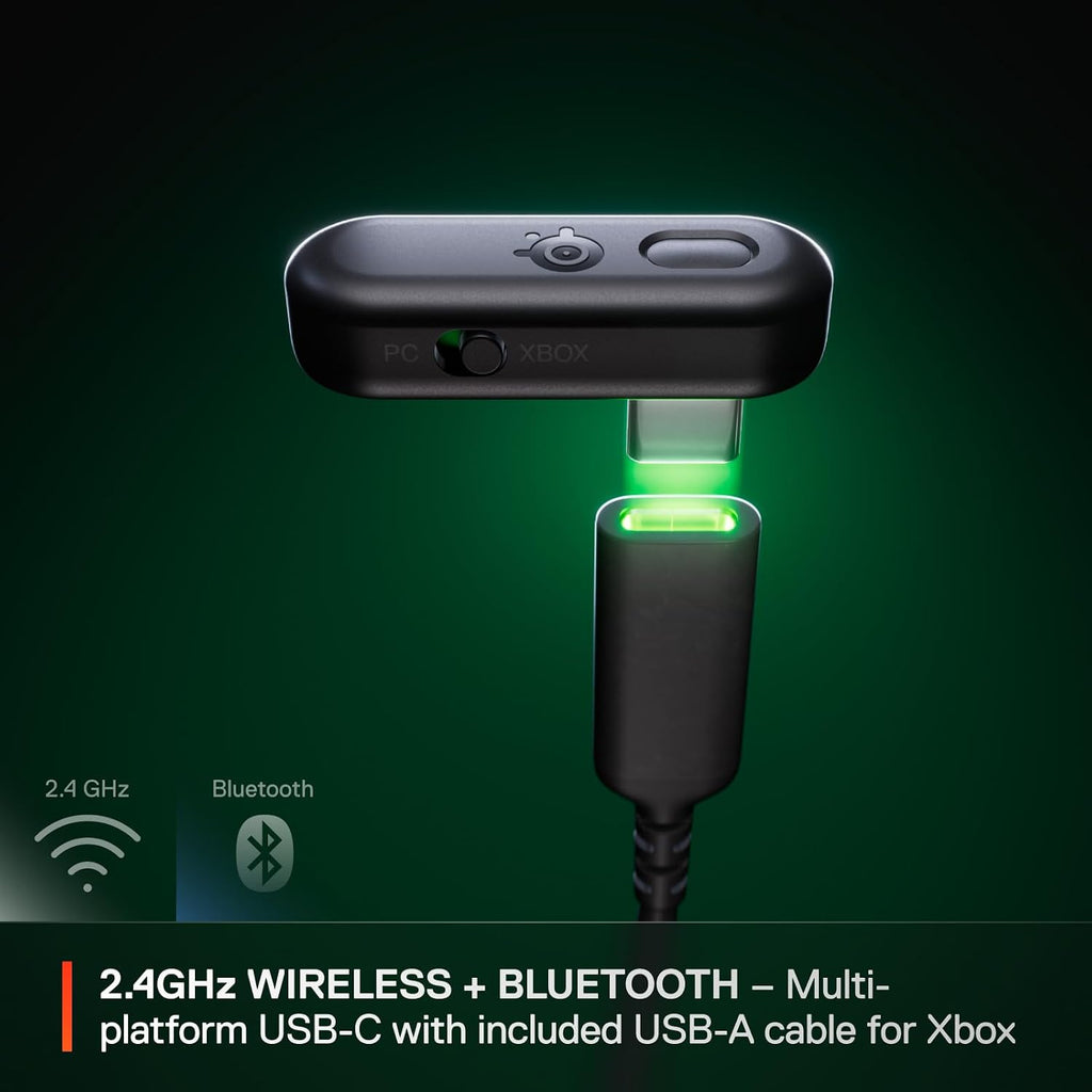 SteelSeries Arctis GameBuds for Xbox - Wireless Gaming Earbuds - 2.4GHz + BT 5.3 - ANC/Transparency - IP55 Water Resistant - 40H Battery - Wireless Charging - Xbox, PC, Switch 2, PS5, Mobile - Black