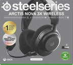 SteelSeries Arctis Nova 3X Wireless - Xbox Headset - Gaming Headset - Mobile App Control - 40 HR Battery with fast charging - Compatible with Xbox, PC, Switch and more - 2.4GHz/Bluetooth - Black