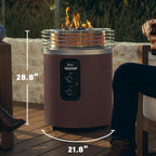 Ninja Fireside360 Fire Pit/Heater, 80,000 BTU, 3 Modes, Rust | Ninja Fireside360 offers flame, heat, or both with up to 80,000 BTUs, hassle-free dial control, and smokeless design