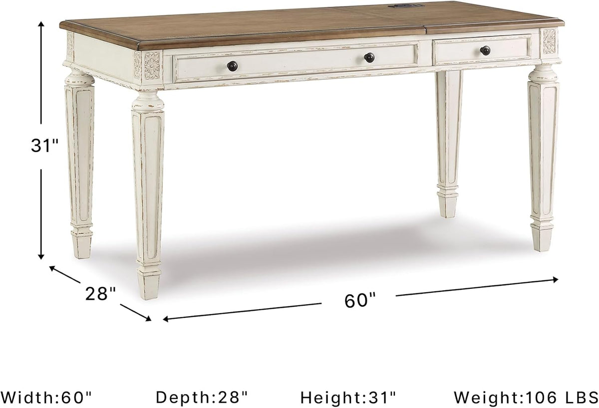 Signature Design by Ashley Realyn Lift Top Standing Desk, 60 in, Two-Tone