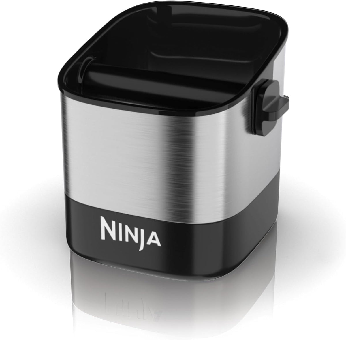 Ninja Luxe Café Knock Box, Holds 10 Double Shot Pucks, XSKKNOCKBOX | Accessories for Espresso Machine, Easy & Mess-Free Puck Disposal, Coffee & Espresso Grounds, Non-slip Base, Removable Bar
