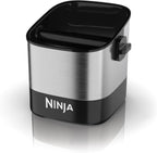Ninja Luxe Café Knock Box, Holds 10 Double Shot Pucks, XSKKNOCKBOX | Accessories for Espresso Machine, Easy & Mess-Free Puck Disposal, Coffee & Espresso Grounds, Non-slip Base, Removable Bar