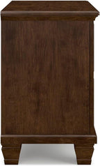 Signature Design by Ashley Danabrin Classic 2 Drawer Nightstand for Bedroom, 26.63" Tall, Dark Brown