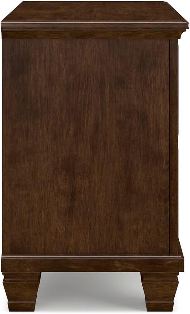 Signature Design by Ashley Danabrin Classic 2 Drawer Nightstand for Bedroom, 26.63" Tall, Dark Brown