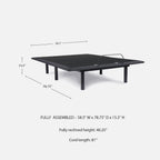 Signature Design by Ashley Adjustable Base Queen Bed Frame, Head Up Only | 100% polyester upholstery, Sturdy metal frame, Memory foam and hybrid compatible, Wired remote, No box spring needed