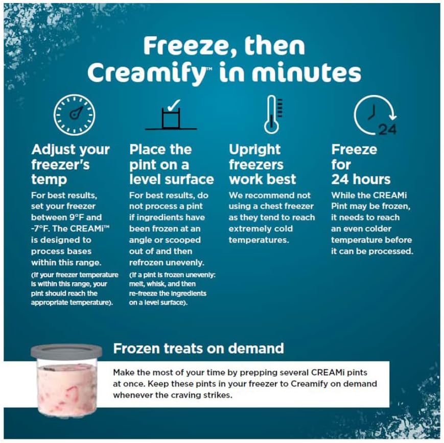 Ninja NC501C CREAMi Deluxe Ice Cream Maker (Canadian Version) | 11 programs, Two XL family-size pint containers, Sorbet and frozen-drink modes
