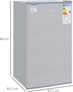 HOMCOM Under Counter Fridge 91L Small Fridge with Chiller Grey