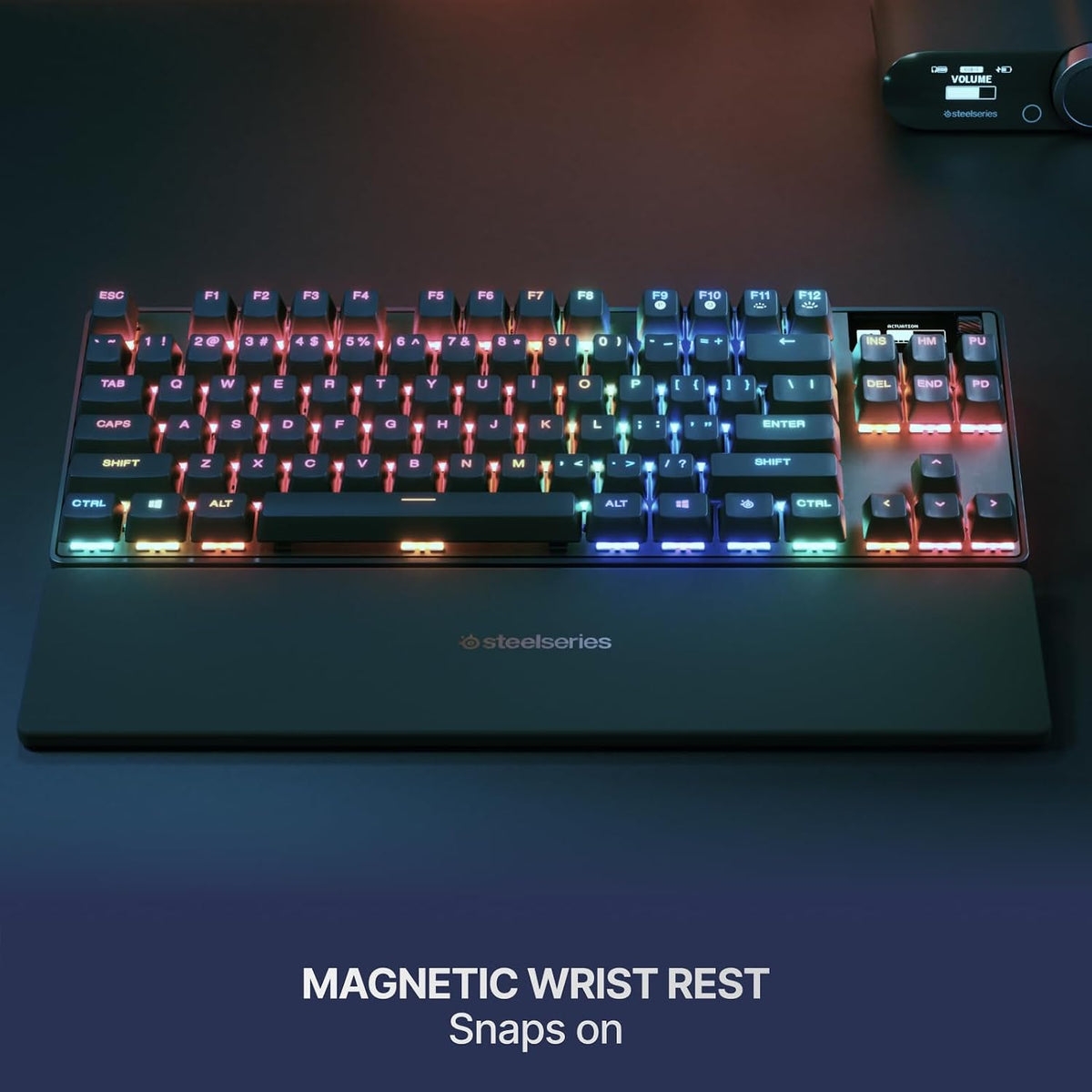 SteelSeries Apex Pro TKL Wireless Gen 3 - Wireless Gaming Keyboard - Adjustable Actuation Hall Effect Switches; Game-Ready Presets - Rapid Trigger, Protection Mode, Rapid Tap/SOC - English QWERTY