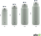 Ello Cooper 22oz Insulated Stainless Steel Water Bottle with Straw, Sage