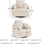 Signature Design by Ashley Modmax Contemporary Swivel Glider Nursery Recliner, Stain-Resistant Next-Gen Nuvella Performance Fabric Rocking Chair for Living Room, Beige, 42" W