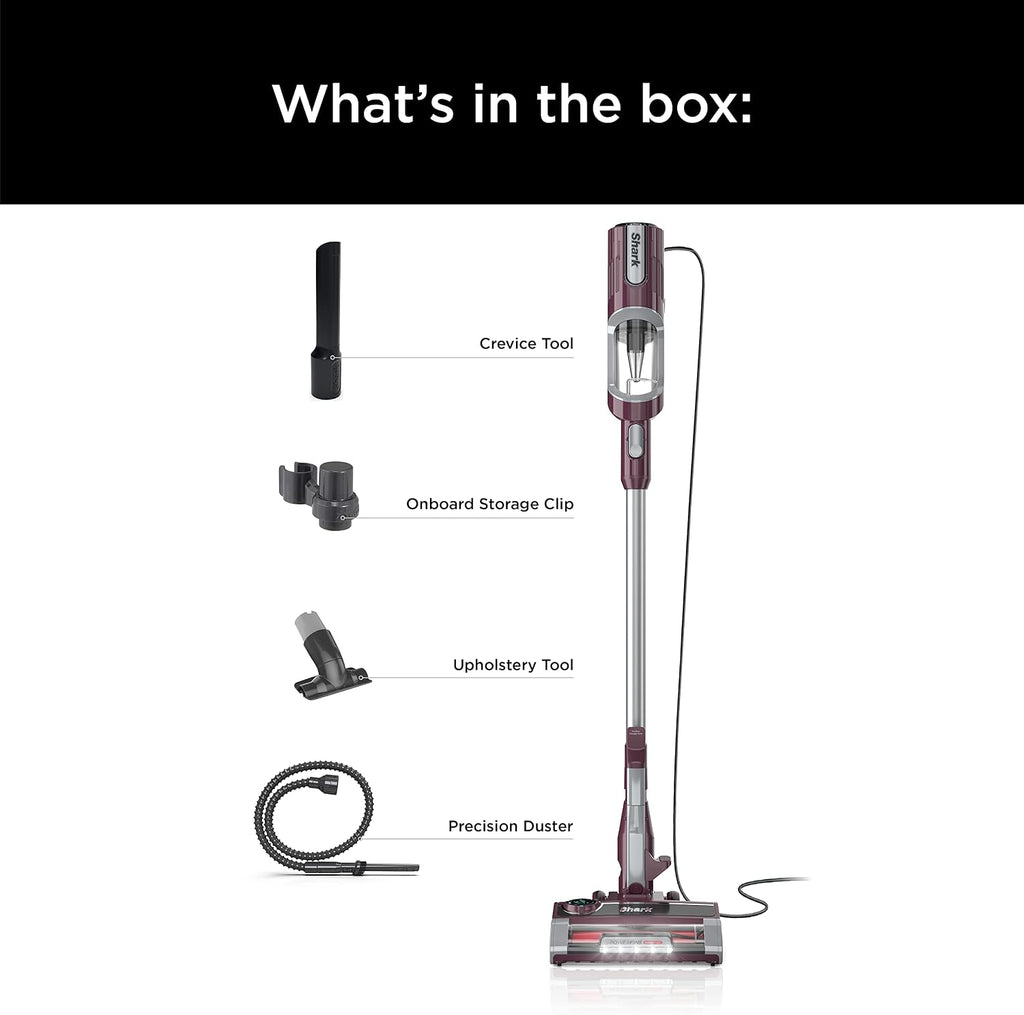 Shark PetPro Corded Stick Vacuum, Odor Tech, Wine Purple, Renewed, HZ702