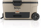 Ninja FrostVault™ 65qt Cooler with Wheels, Dry Storage Drawer, Birch Beige | Ninja FrostVault's 65-qt capacity holds 97 cans, keeps food cool & dry, and rolls easily on all-terrain wheels