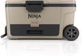 Ninja FrostVault™ 65qt Cooler with Wheels, Dry Storage Drawer, Birch Beige | Ninja FrostVault's 65-qt capacity holds 97 cans, keeps food cool & dry, and rolls easily on all-terrain wheels