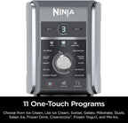 Ninja NC501 CREAMi Deluxe 11-in-1 Ice Cream & Frozen Treat Maker with 2 XL Family Size Pint Containers, Silver (Renewed)