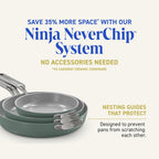Ninja NeverQuit 3-Piece Ceramic Fry Pan Set, Iceland Blue, CQ13000BL4