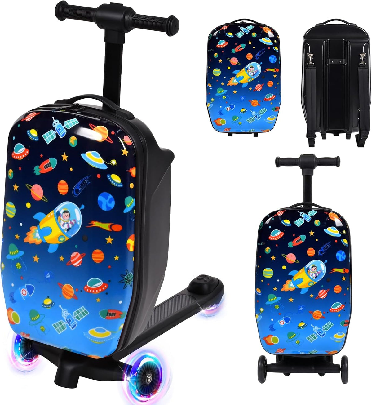 4in1 Suitcase Scooter,Ride on Suitcase for Kids,Toddler Flight Essential