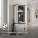 Signature Design by Ashley Havalance Left Pier Cabinet, Farmhouse Bookcase