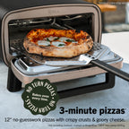 Ninja Artisan Pizza Oven, 12-in Pizza in 3-Min, 700F, 5-in-1, Gray, MO201 | Ninja Artisan Electric Pizza Oven bakes 5 pizza styles and air fries, all in one outdoor appliance.