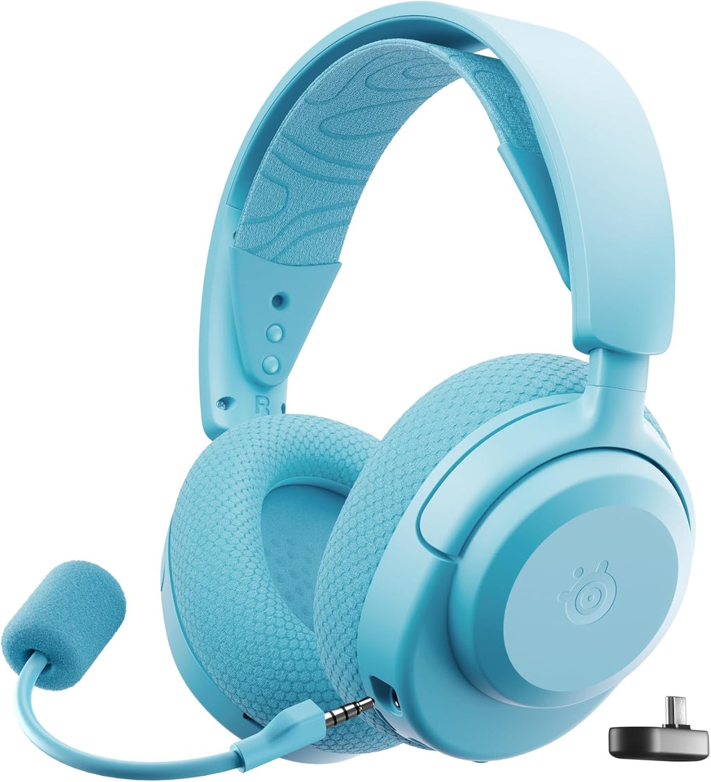 SteelSeries Arctis Nova 3P Wireless - PS5 Headset - Gaming Headset - Mobile App Control - 40 HR Battery with fast charging - Compatible with PlayStation, PC, Switch - 2.4GHz/Bluetooth - Aqua